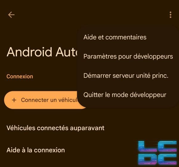 mode développeur android auto