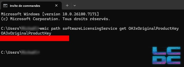 Windows 11 : Comment récupérez sa clé de licence 5 cmd windows 11 clé key