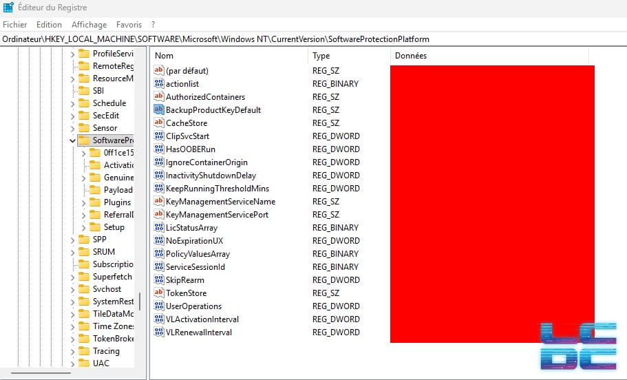Windows 11 : Comment récupérez sa clé de licence 7 regedit cle windows11