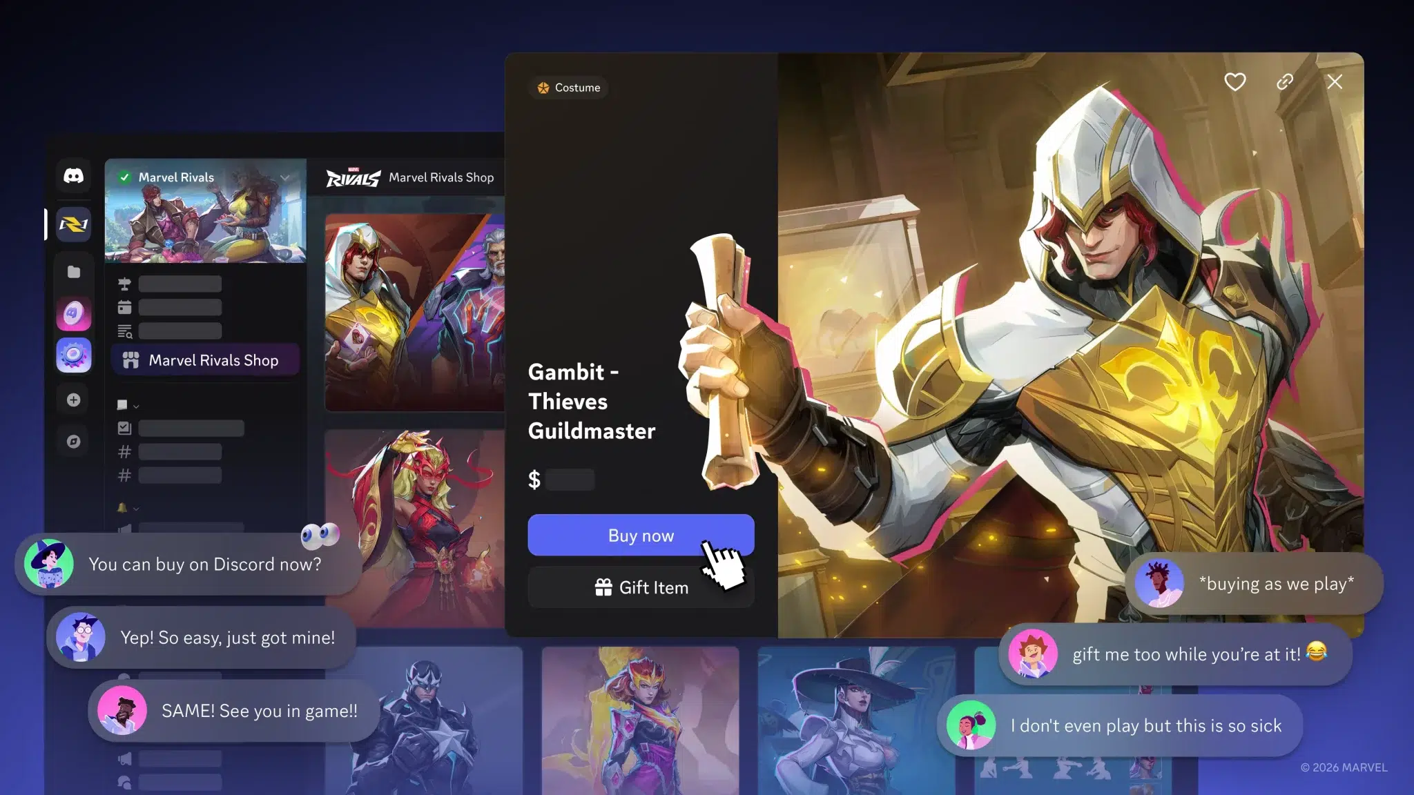 Discord se tranforme en boutique de jeux 2 Marvel Rivals Shop Discord